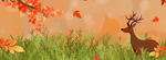 秋天卡通海报banner