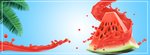 夏日西瓜海报背景banner