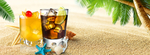 夏日沙滩冷饮海报banner