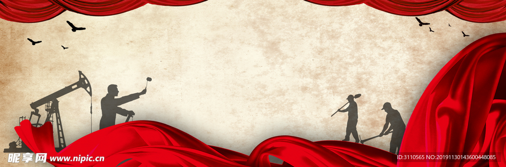 51劳动节红丝带banner
