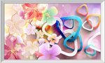 梦幻花卉电视墙
