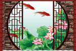 中国风池塘