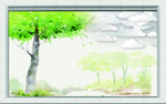 树林风景画