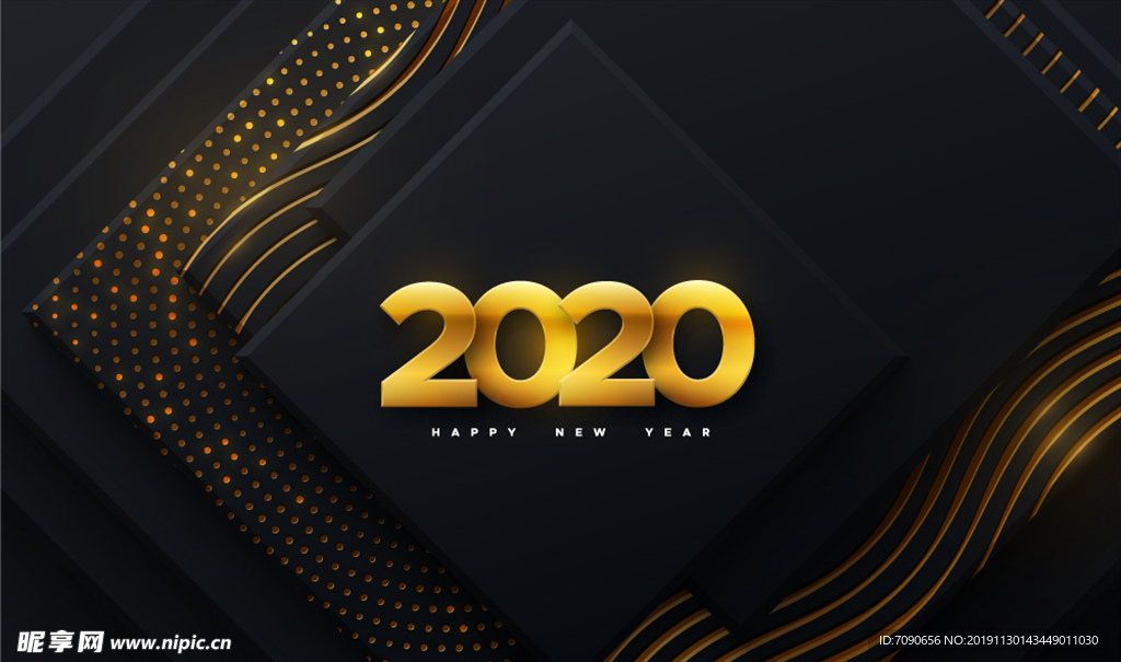 2020黑金背景