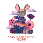 手绘鼠年