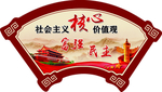 核心价值关扇形展牌