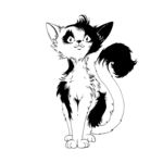 黑白相间的猫矢量素材