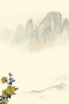 古风山水画背景