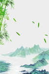 古风山水海报背景