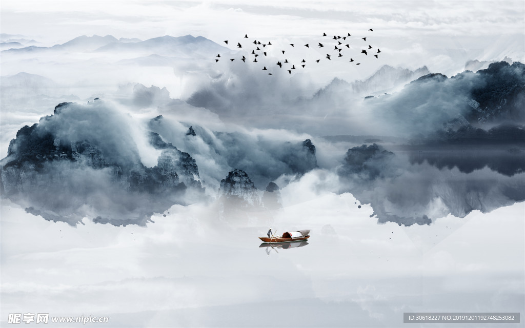 新中式装饰画背景墙