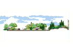 植物道路剖面立面