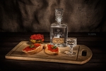 鱼子酱 美酒 菜板 美食 背景