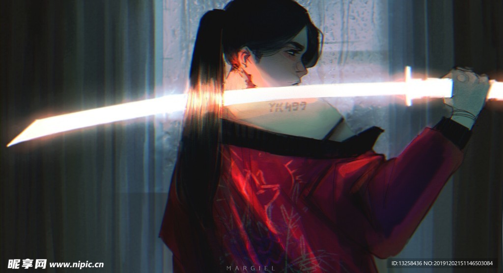 彩色 人物 插画 动漫 背景