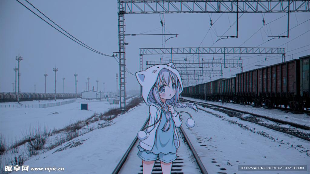 彩色 人物 插画 动漫 背景