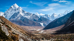 高山雪景高原高地