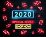 2020年荧光背景