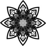 莲花线稿