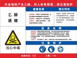 乙醇酒精职业危害告知牌图片