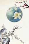中国风诗画花背景
