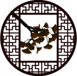中式圆框窗框