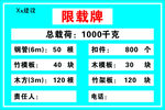 工地 限载牌