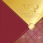 中国红烫金花纹
