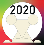 2020年鼠年矢量简约几何元素