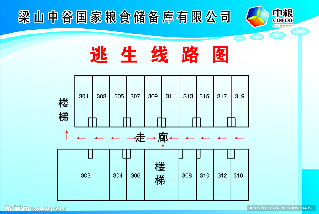 逃生线路图