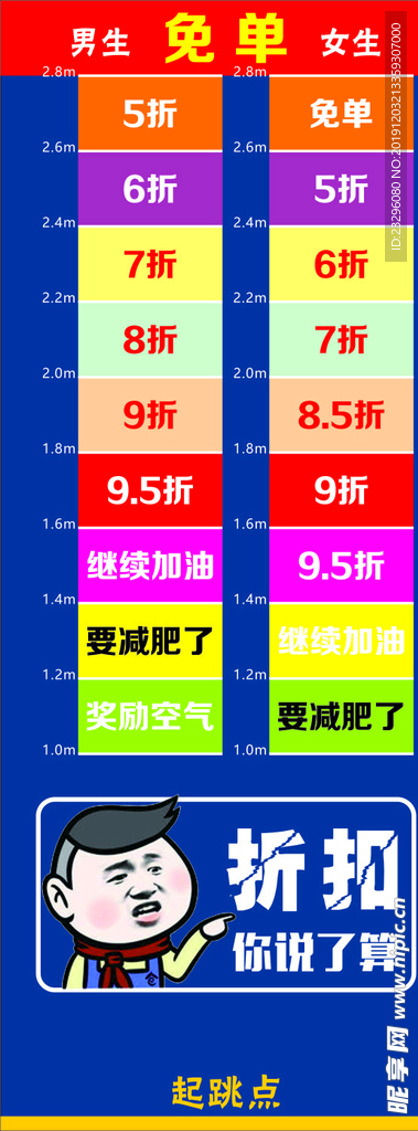 跳远免单地贴