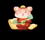 可爱卡通鼠形象新年