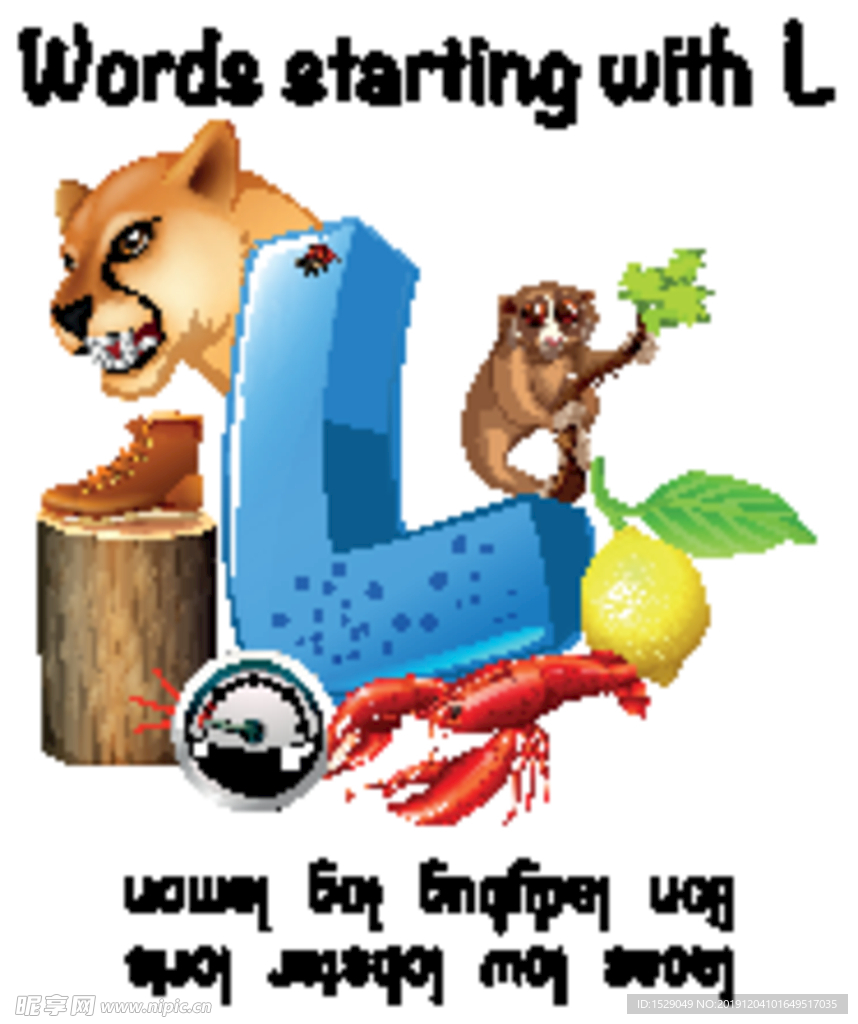 英语拼字卡片