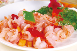 杏泡菇炒虾球