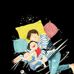 睡眠卡通插画