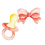 蝴蝶结奶嘴插画