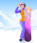 滑雪插画