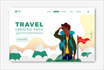 扁平化旅行主题网页banner