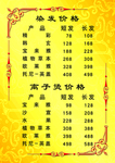 染发价目表