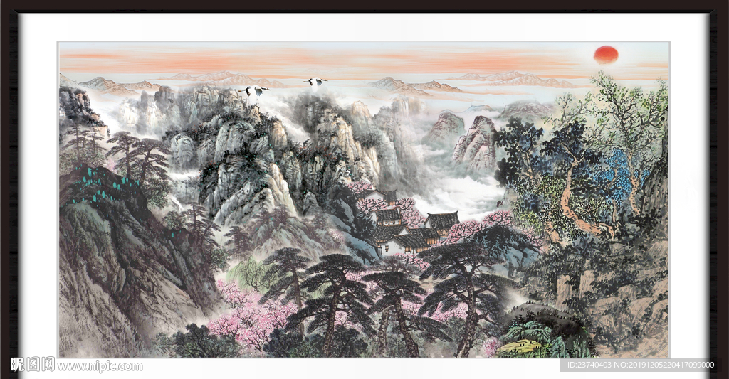 山水画 水