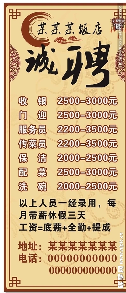 复古背景 复古招聘海报