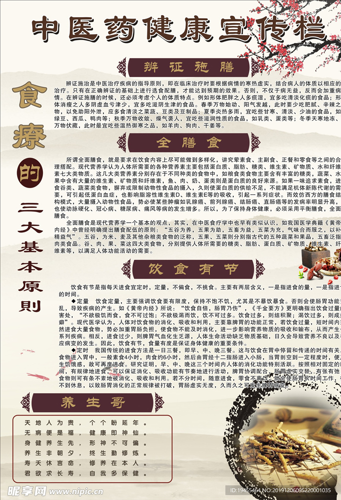 中医药健康宣传栏