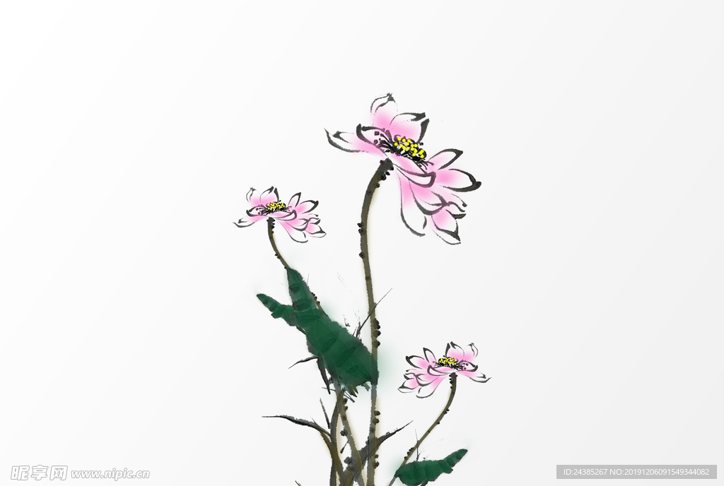 水墨荷花