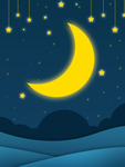 卡通夜晚背景