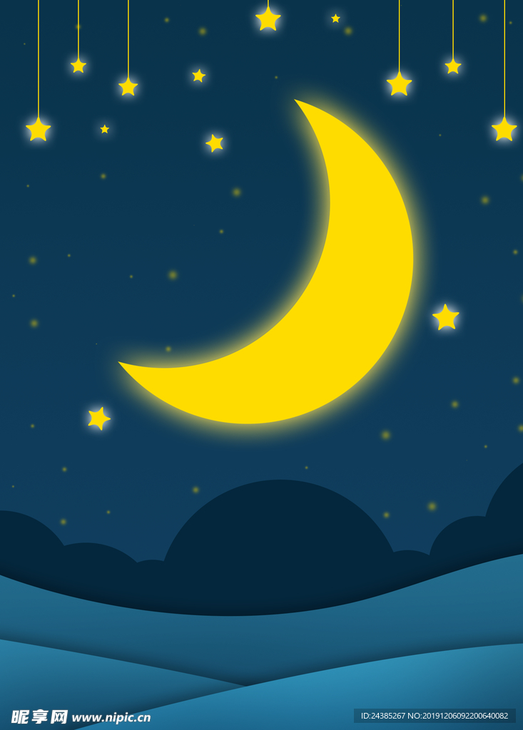 卡通夜晚背景