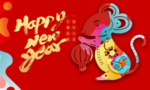 鼠年 新年 2020 红色