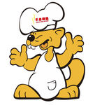 不老神鸡标志矢量图