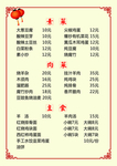 烧烤菜单