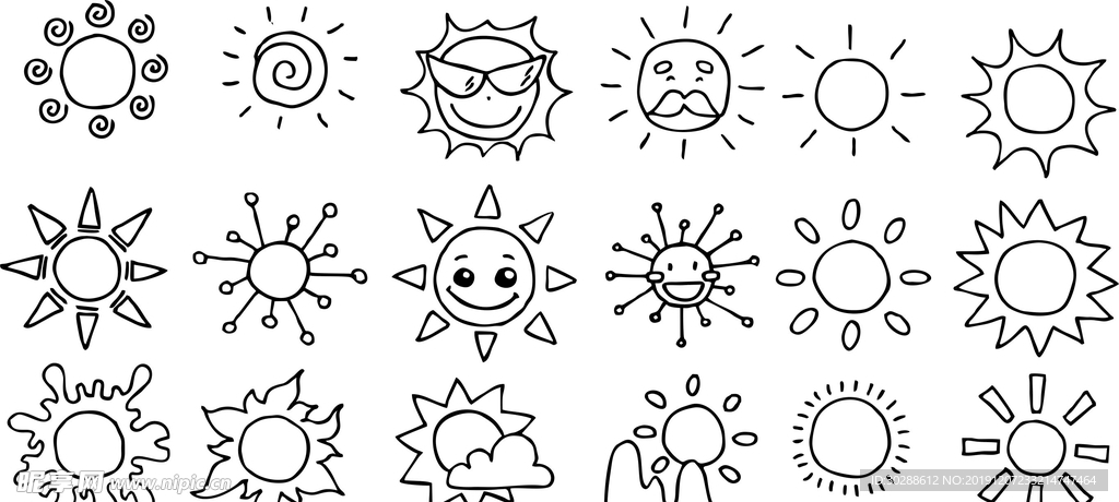 太阳简笔画