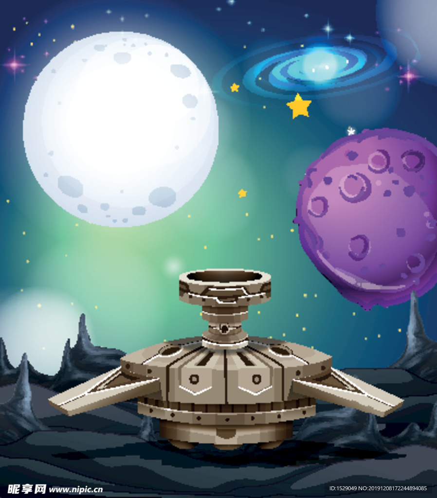 卡通宇宙太空