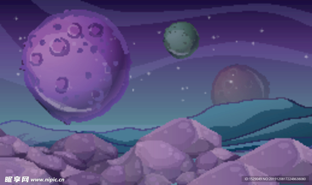 卡通宇宙太空