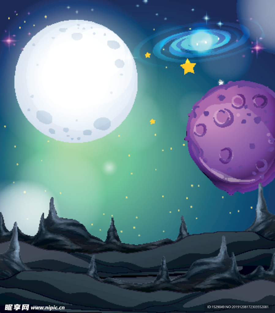 卡通宇宙太空